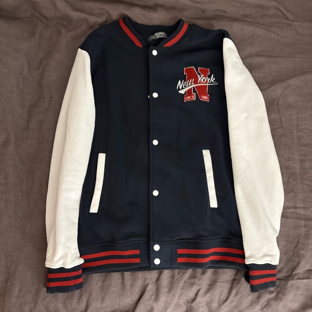 Primark Black and White Varsity Jacket